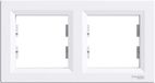 Schneider Electric ASFORA Serie - Dubbele Horizontale Frame - Wit