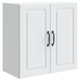 vidaXL Wandkast - 59 x 31 x 60 cm - Bewerkt hout - Wit
