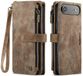 CaseMe C30 Hoesje Geschikt voor Apple iPhone Air | Wallet Zipper Book Case met Pasjeshouder | Beschermhoes met Portemonnee | Bruin