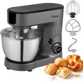 Linea Tegno Steel Mixer PRO-M7500 - Professionele Keukenmixer met 6.5L Edelstalen Mengkom - 1500W Krachtige Standmixer voor Deeg, Beslag, Slagroom en Crèmes - Antracietgrijs