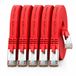 1aTTack.de CAT7 LAN-kabel 5x 3.0m flexibele netwerkkabel 10 Gbit/s - rood