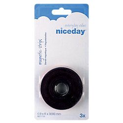 niceday Magneetband Kleurenassortiment 0,6 x 300 cm 3 stuks
