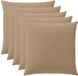 vidaXL Kussensloop 6 stuks Taupe 80 x 80 cm Polyester