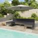 The Living Store Loungeset Modular - PE-rattan - 6-delig - Grijs - Inclusief kussens