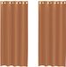 vidaXL Gordijnen voile met doorvoertules 2 stuks terracotta