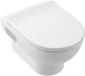 Villeroy & Boch O.novo cuvette suspendue – compact – TwistFlush – 36 x 49 cm – avec abattant – Blanc Alpin