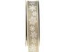 Halbach Decoratief lint Kerst sneeuwvlok grijs wit B25mm L20m