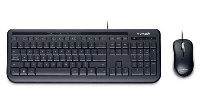 Microsoft Wired Desktop 600 - DE - Zwart - QWERTY
