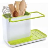 Ibenzoa® Organiseur de cuisine pratique et compact avec égouttoir et évacuation extérieure