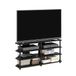 Furinno Eenvoudige montage 4-Tier Hoekstandaard voor TV tot 55-inch, Engineered Wood, Blackwood/Zwart