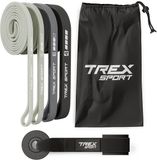 Trex Sport TX-004PB - Power Bands - Set van 4 - Met deuranker - Weerstand 2-41 kg