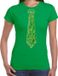 Bellatio Decorations Verkleed shirt dames - stropdas paillet groen - groen - carnaval - foute party XXL