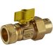 Riko Robinet à boisseau sphérique gaz - Laiton - Gastec - 22mm à compression x 1/2" filetage femelle
