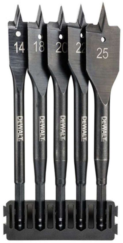DeWalt Accessoires DeWALT 5-delige set vlakke houtboren DT70833