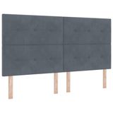 vidaXL Boxspring bed met kussen Donkergrijs 200 x 180 cm Fluweel