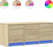 vidaXL Tv-meubel met LED 97x34x40 cm bewerkt hout sonoma eikenkleurig