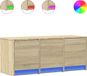 vidaXL Tv-meubel met LED 97x34x40 cm bewerkt hout sonoma eikenkleurig