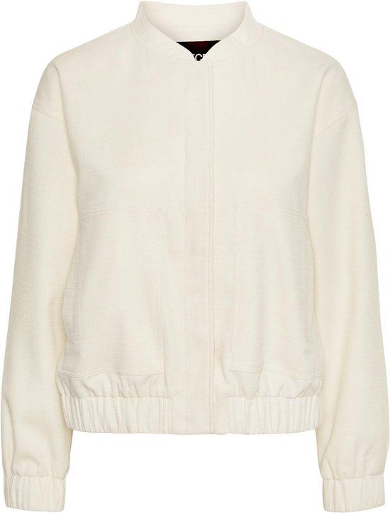 PIECES PCANNIE Bomber Jacket - Whisper White - Women's Size L - 2024 Spring/Summer
