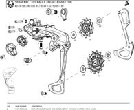 Sram Rear XX1 Eagle Lunar Binnenkooiplaat Zwart