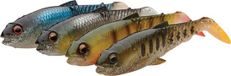 Savage Gear Craft Cannibal Paddletail - Shad - Clear Water Mix - 8.5cm - 7g - 4 Pièces - Argent