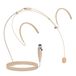 Pyle Headset microfoon, dubbele oortelefoon condensatormicrofoon om over het oor te hangen, met 4-pins Mini XLR 1,2 m kabel, incl. windscherm, ideaal voor podium, fitness, onderwijs en moderatie