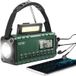 ELVANZA Radio de secours, radio à manivelle, alimentation de secours multifonctionnelle, AM/FM/NOAA, batterie haute capacité de 10 000 mAh, réveil + alarme SOS, vert