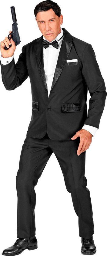 Widmann James Bond Costume - 007 Bond Tuxedo - Men's - Black - XL - Carnival Costume - Fancy Dress