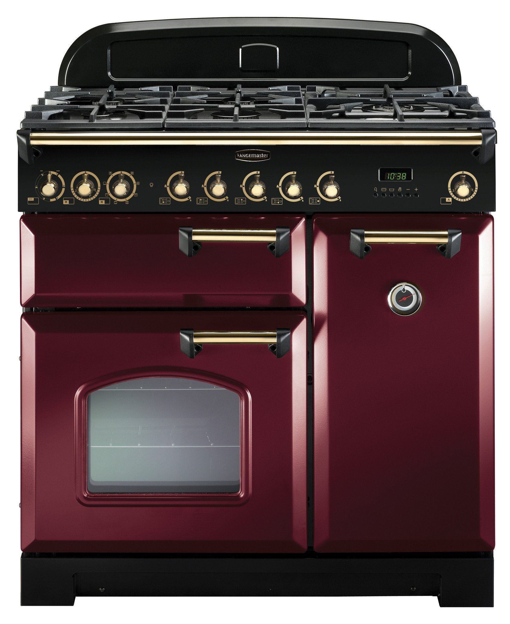 Falcon Classic Deluxe 90 - Fornuis - 90 cm - Gas - Rood/Geelkoper