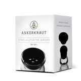 Ankerkraut Strooieropzetstukken voor kurkglazen voor eenvoudig doseren, 3-delige set groot, 6 mm gatgrootte