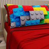 PETTI Artigiani Italiani - Katoenen beddengoed met kussenslopen met digitale print, beddengoed voor Frans bed, rood, 100% Made in Italy