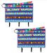 Carson Dellosa 2-pack klaslokaal prikbord grensopslag zakgrafieken, opslag | Compacte, opvouwbare organizer van 104 x 62 cm met 5 doorzichtige zakken en draaggreep, houdt trimstrips voor