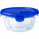 Pyrex Cook & Go - Set of 3 Round Dishes with Lids - Borosilicate Glass - Transparent