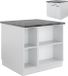 Vicco Fame-Line Keukeneiland – 90 cm met lade, zonder werkblad Wit landhuis/wit