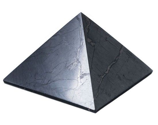 Shungite Piramide 7 cm - Zwart - Edelsteen - Gepolijst