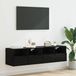 Maison Exclusive - Étagère murale TV, 2 pièces, noir, aspect chêne, fibre de bois