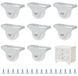 Roulettes de meubles - 25 mm - Jeu de 8 - Non pivotant - Caoutchouc
