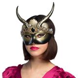 Boland - Voodoo masker, doodshoofdmasker, accessoire voor kostuums, carnaval, themafeest en Halloween