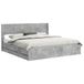 vidaXL Bedframe met opbergruimte en hoofdbord Betongrijs 180 x 200 cm