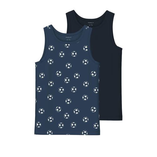 NAME IT KIDS hemd - set van 2 donkerblauw/zwart