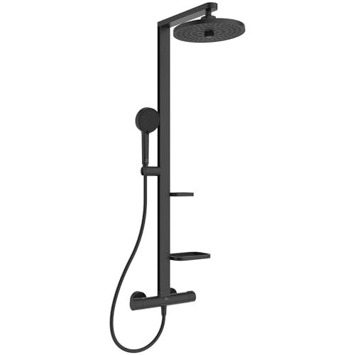 Ideal Standard Alu+ Doucheset - Thermostaat - Zwart