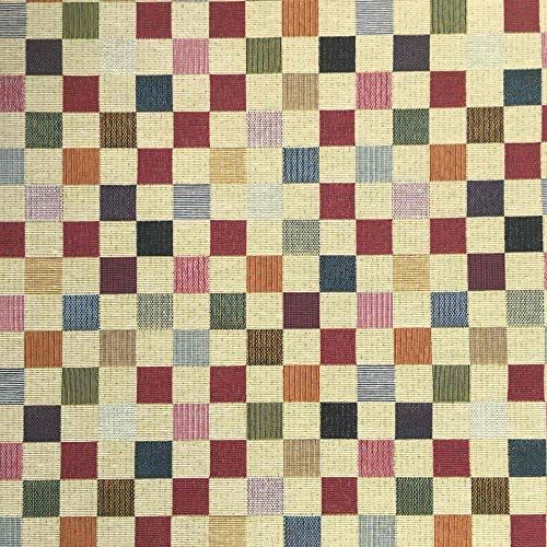 Kt KILOtela Decostof - Jacquard stof - Gobelin - Meubelstof - Rood, oranje, groen, blauw, beige