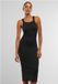 Urban Classics Midi Rib Jersey Bodycon jurk Zwart XXL