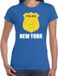 Bellatio Decorations Police embleem New York t-shirt blauw voor dames S