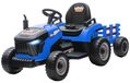 Tractor jouets électrique - véhicule pour enfants - avec télécommande - fonction de démarrage en douceur - quatre roues motrices - pour enfants de 3 à 8 ans - bleu