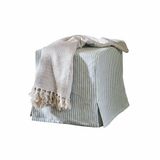 LOBERON Poef Ulysette wit/blauw