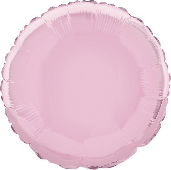 Unique Party - Folie Ballon - Roze - Jubileum - Rond - 45 cm