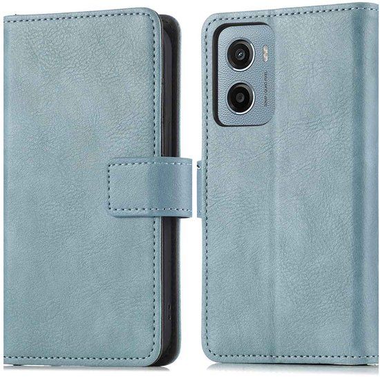 imoshion Luxe Bookcase - Geschikt voor Motorola Moto G05 / Motorola Moto E15 - Lichtblauw
