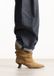 Sacha Dames Beige suède slouchy enkellaarsjes met hak - Maat 41