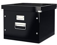 Leitz WOW/60460095, Click & Store Opberg- En Transportbox Voor Hangmappen, A4, Zwart, 35,7 X 28,5 X 36,7 Cm