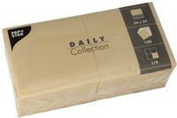 Papstar 150 Servetten DAILY Collection 1/4 vouw 24 cm x 24 cm zand